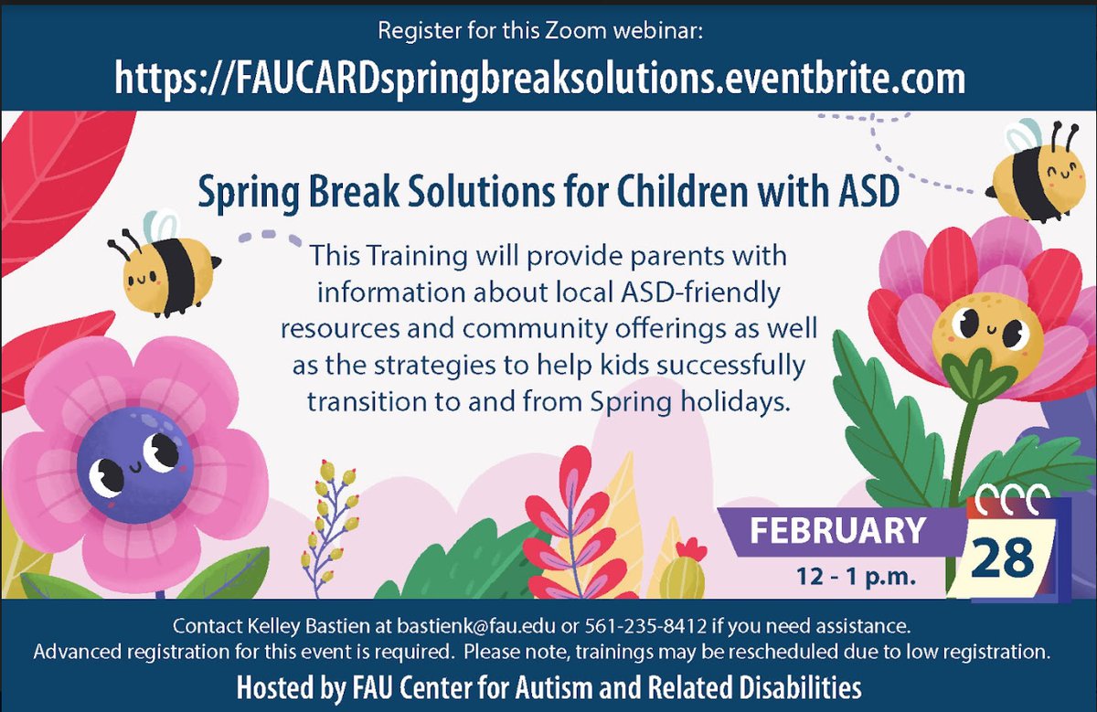 Spring Break Solutions for Children with ASD